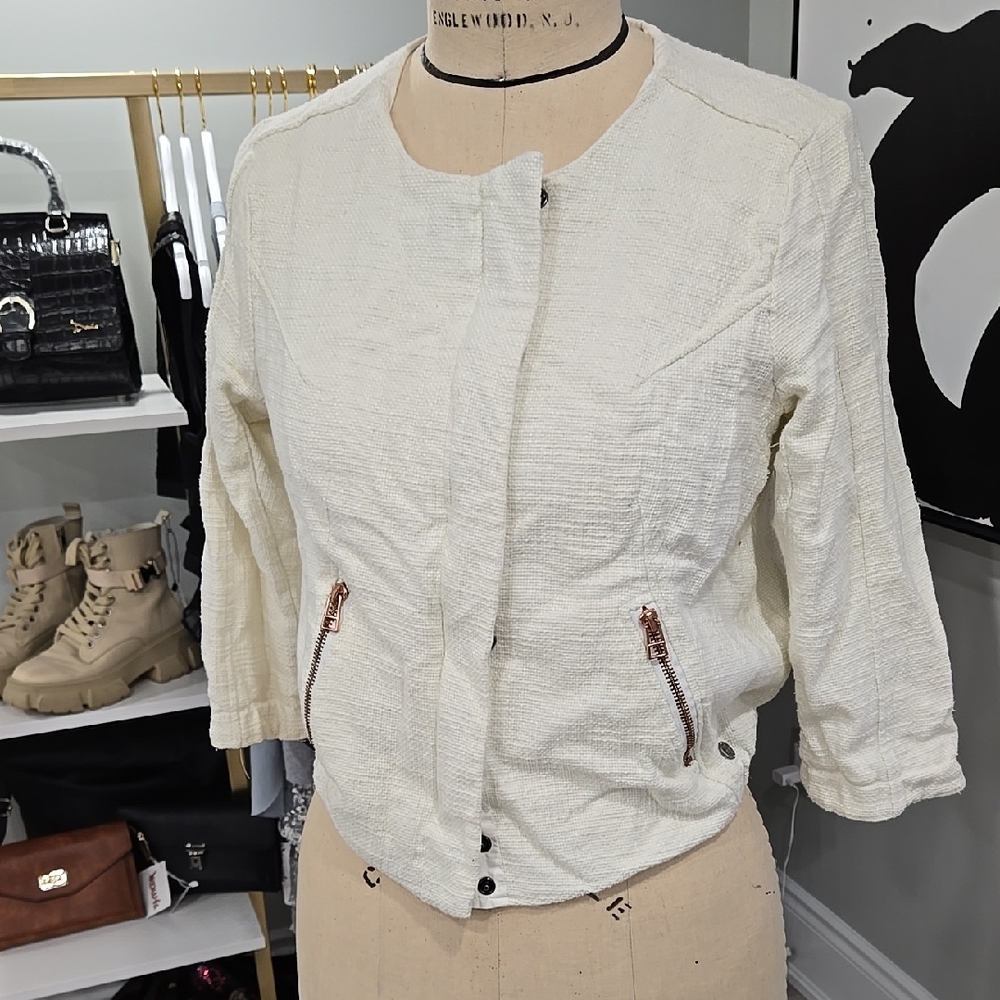 Garcia Jeans Women's Cream Jacket S